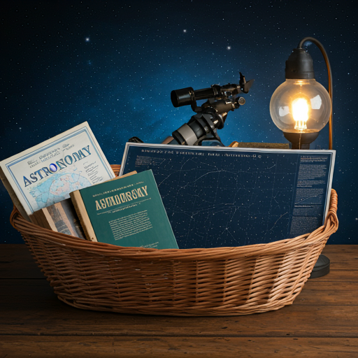 A goodnight's gift basket for astronomy lovers.