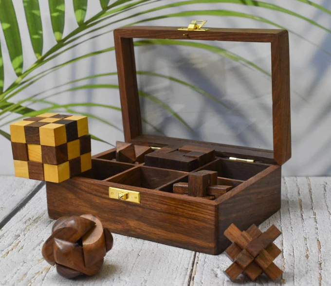 Wodden puzzle box.