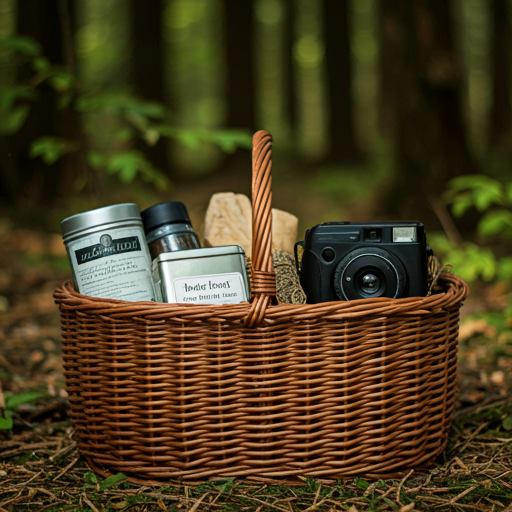 An adventurer's basket with all the essentials.