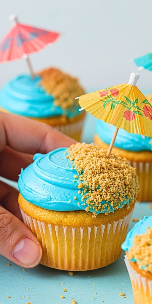 Beach Style Cupcake Display