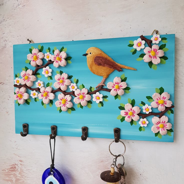 Painted Wooden Key Holders
