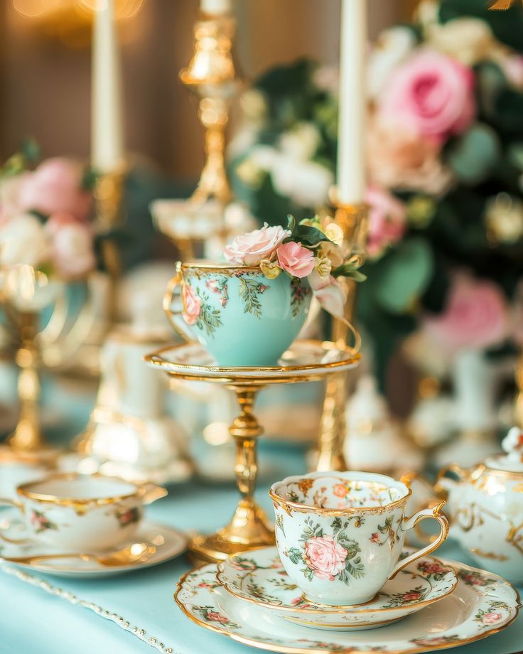 Pastel Garden Table Setup