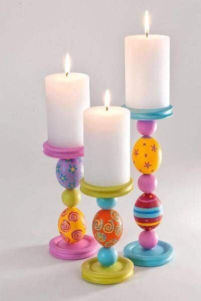 Hand-Painted Candle Holders