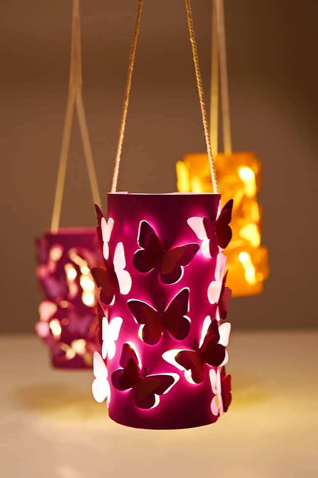 DIY Lanterns With Butterfly