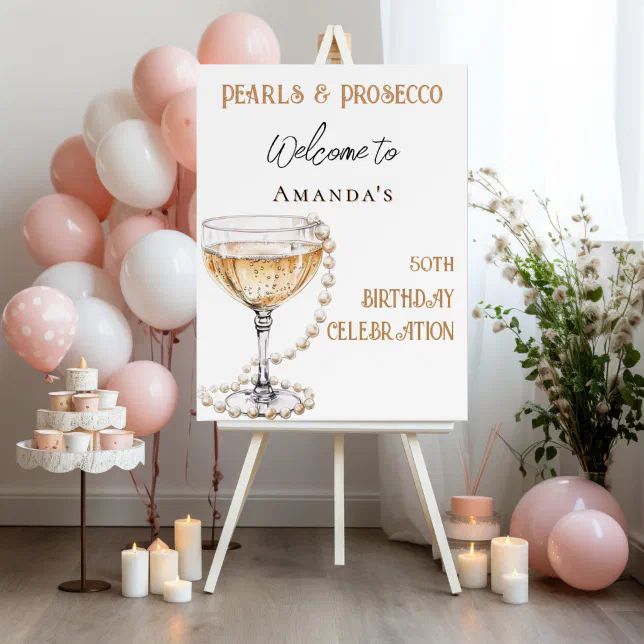 Pearls & Prosecco Elegant Birthday Theme