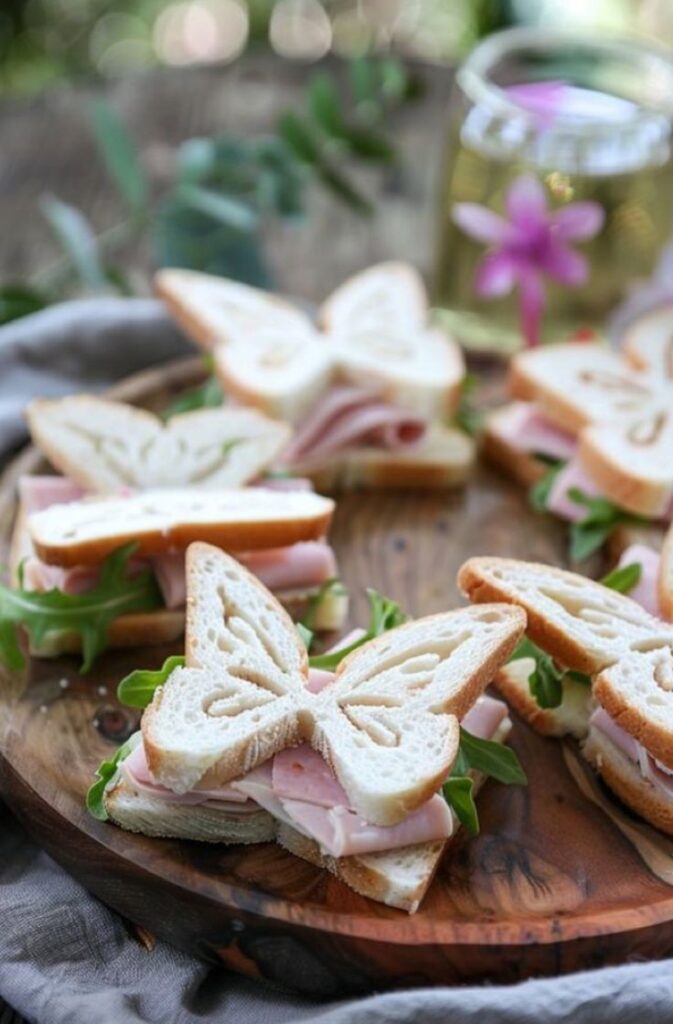 Butterfly-Shaped Sandwiches
