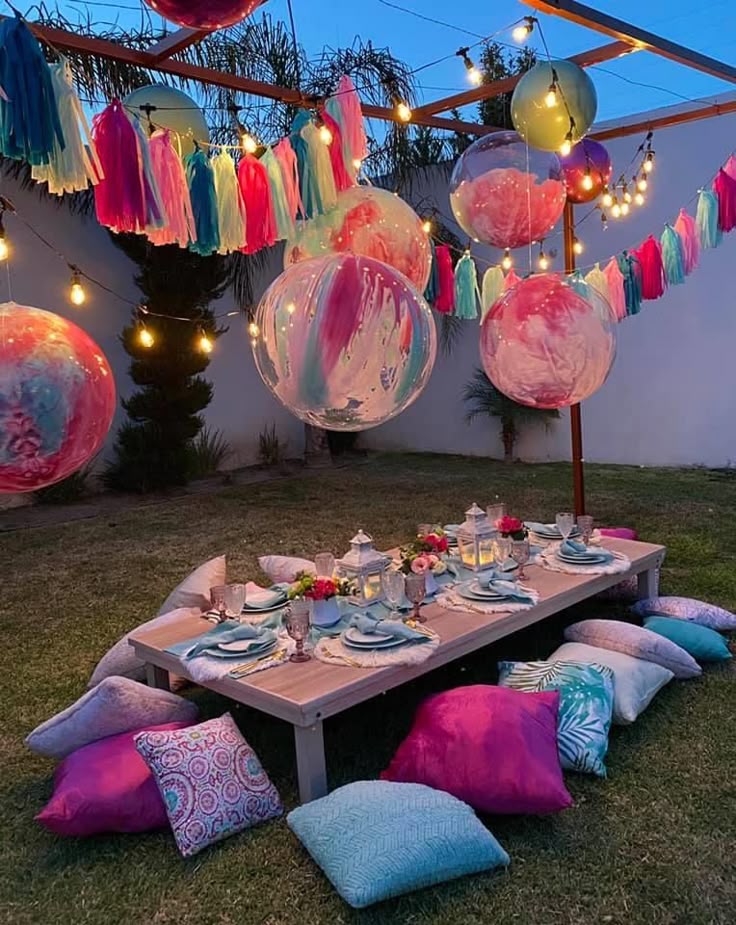 Boho Themed Setup In the Garden