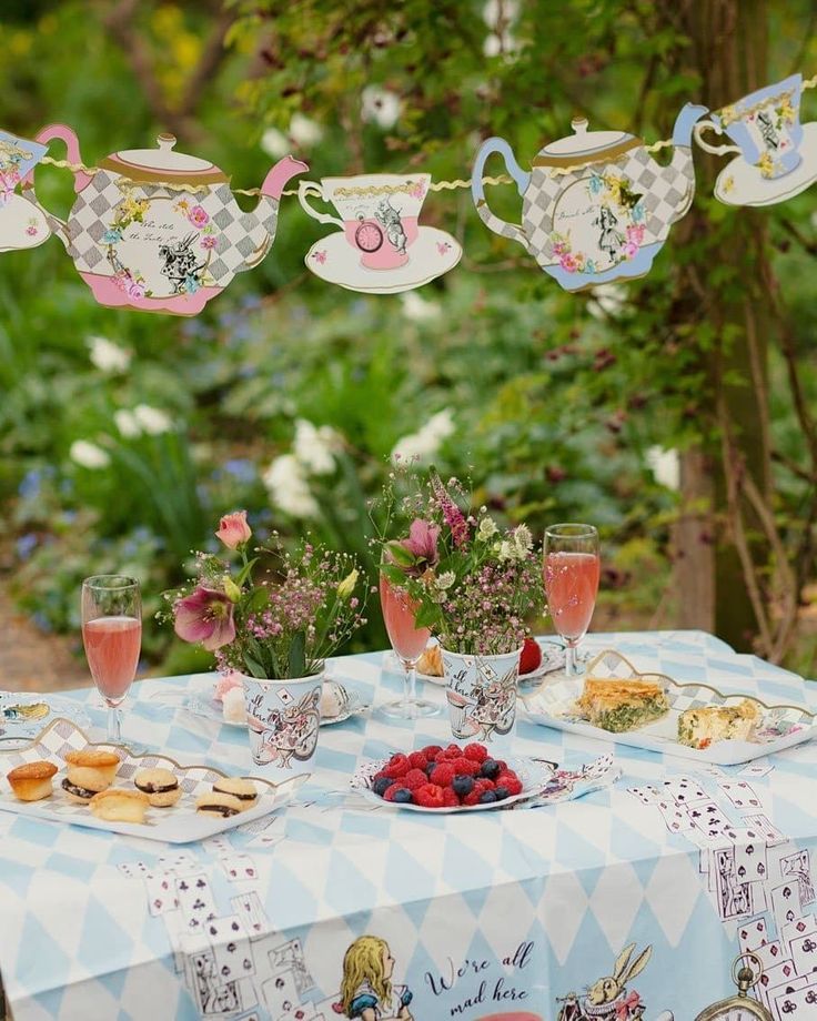 Garden-Style Outdoor Tea Setting