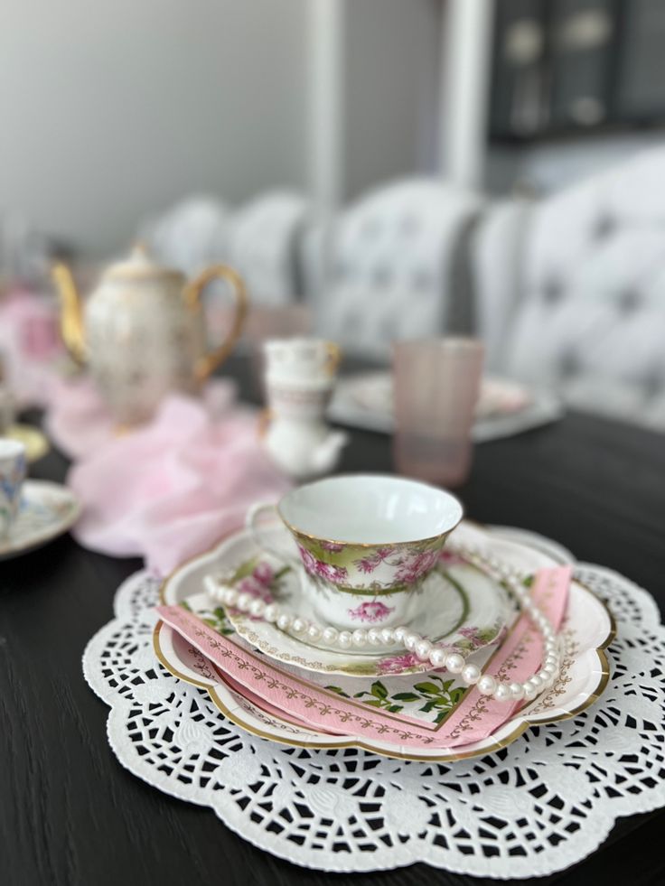 Lace Tea Settings