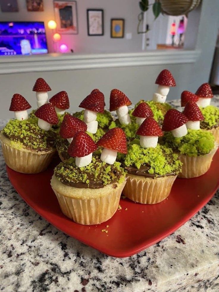 “Eat Me” Mushroom Cupcakes