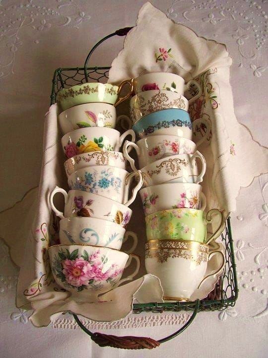 Mismatched China Cups